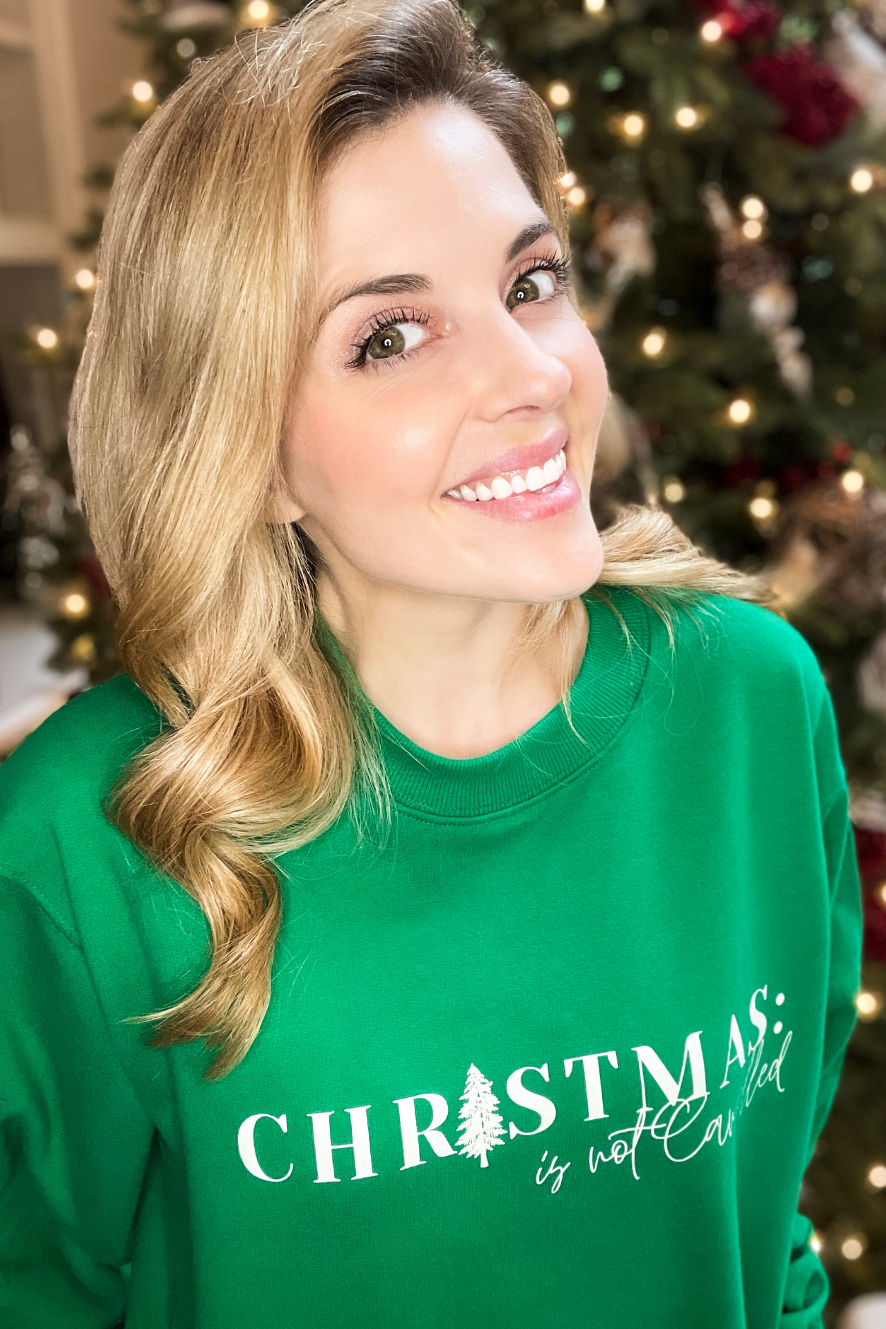 Christmas Is Not Cancelled Green sweatshirt